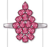 Sterling Silver Semi Mount Ring Setting Round RD Cluster 群镶mm - Syzjewelry